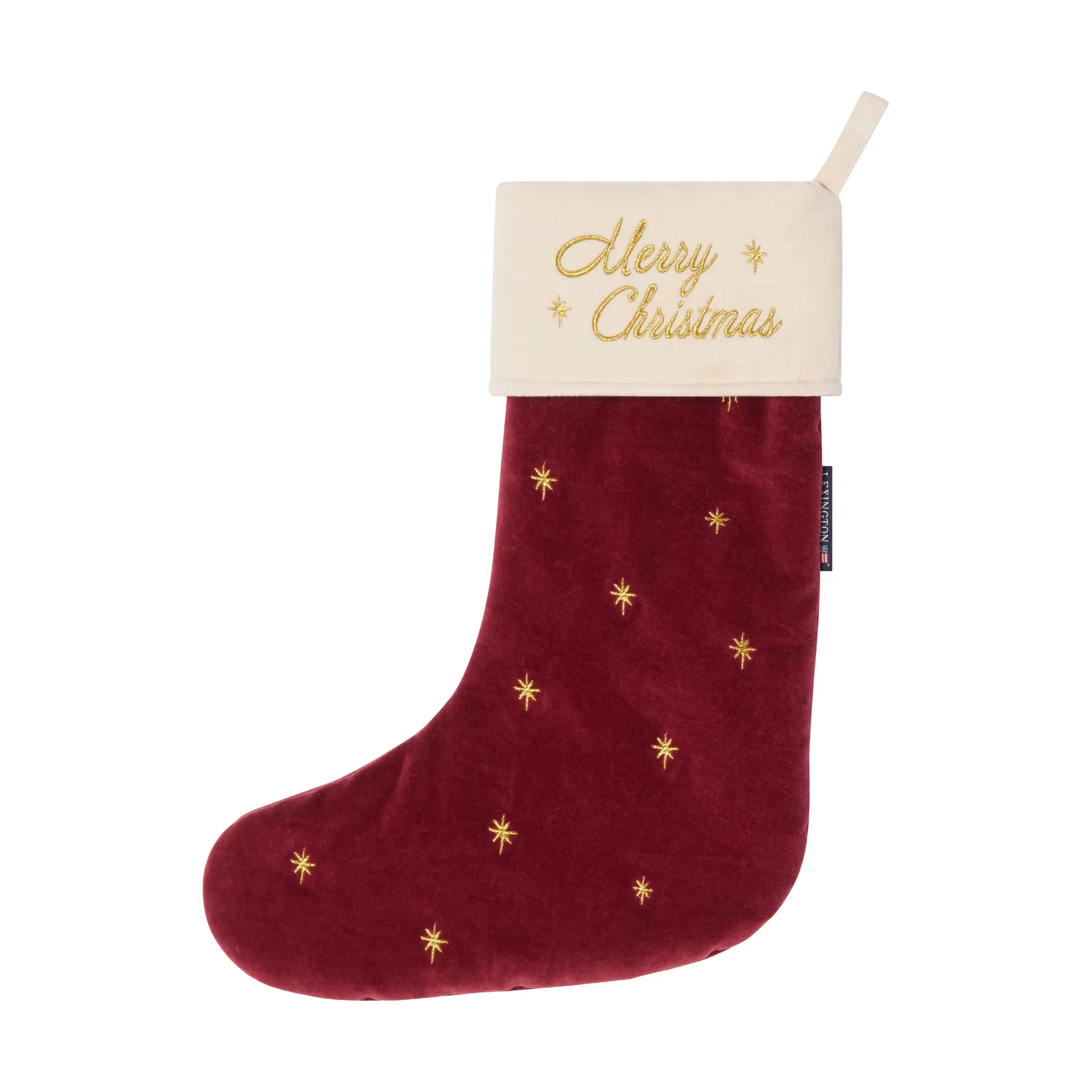 Lexington Samt-Weihnachtsstrumpf, Rot, 45 cm Lexington