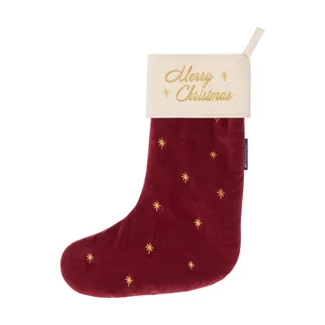 Lexington Samt-Weihnachtsstrumpf - Rot, 45 cm - Lexington