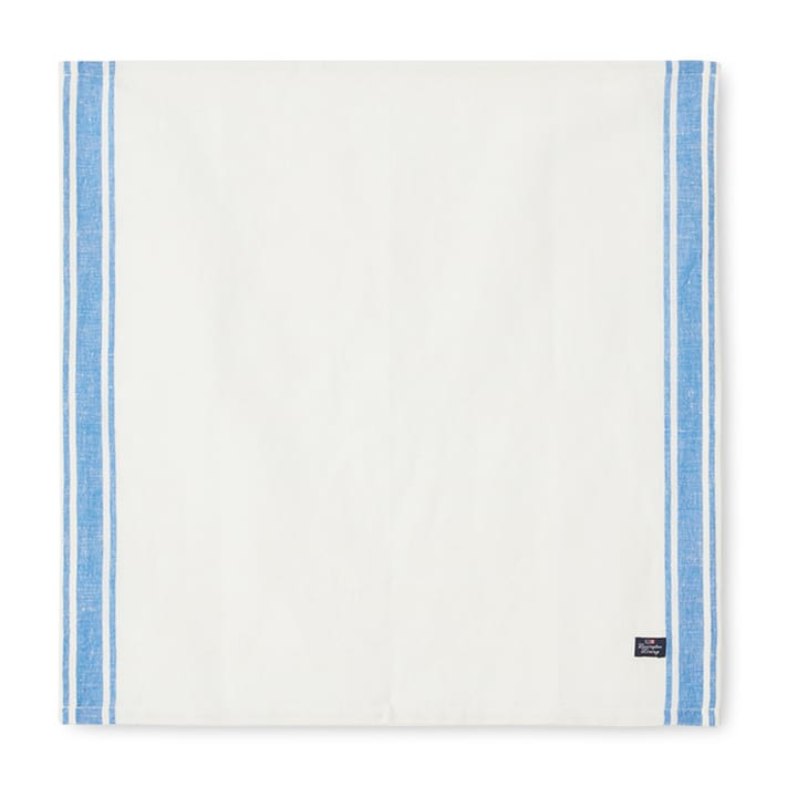 Linen Cotton Side Stripes Stoffserviette 50 x 50cm - Blau-weiß - Lexington