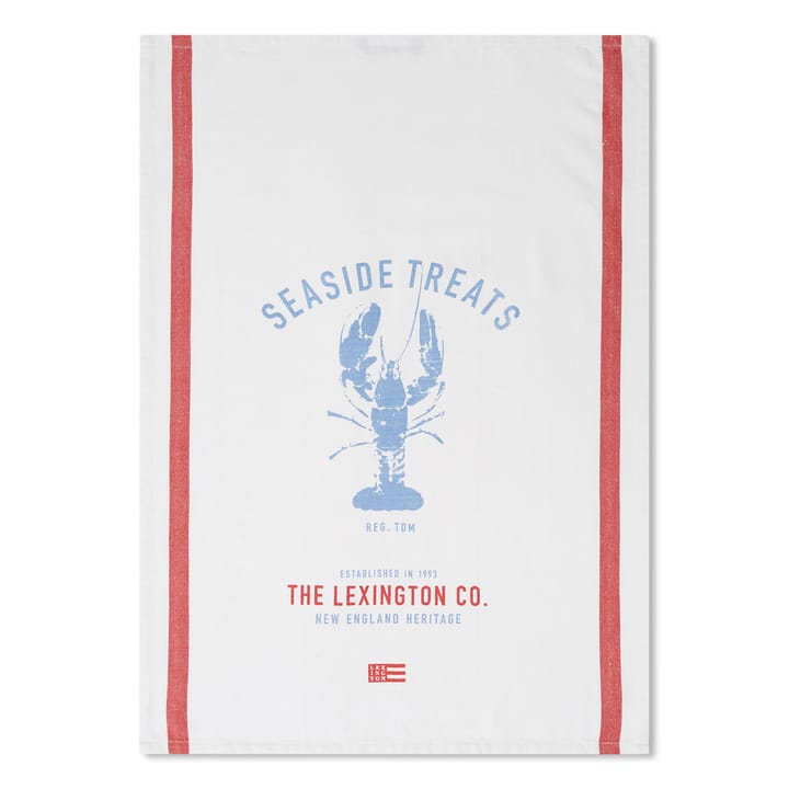 Lobster Twill Geschirrtuch 50 x 70cm - White-red-blue - Lexington
