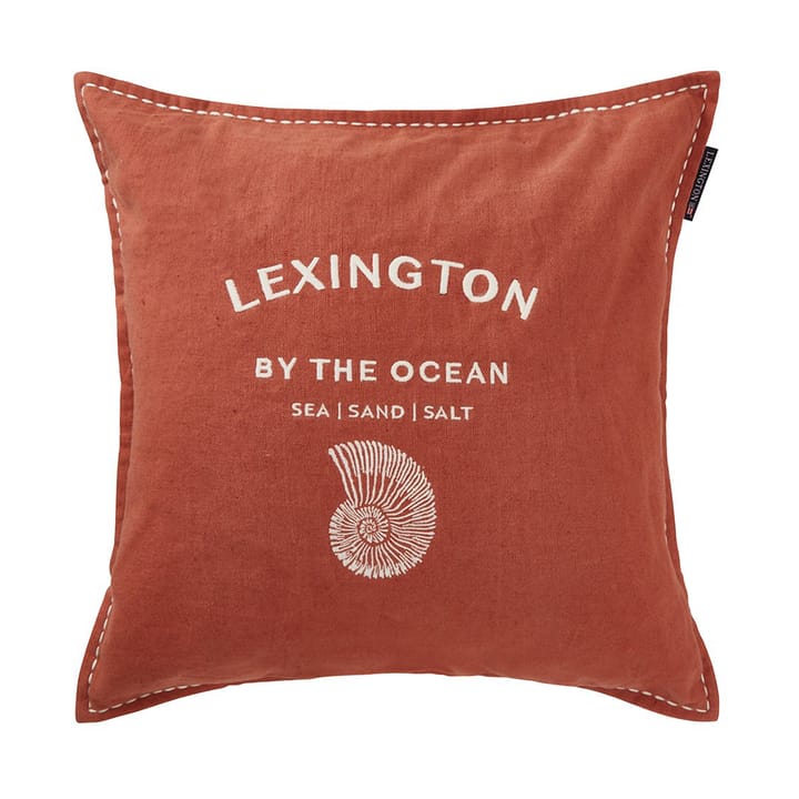 Logo Embroidered by the ocean Kissenbezug 50x50 cm - Coconut - Lexington