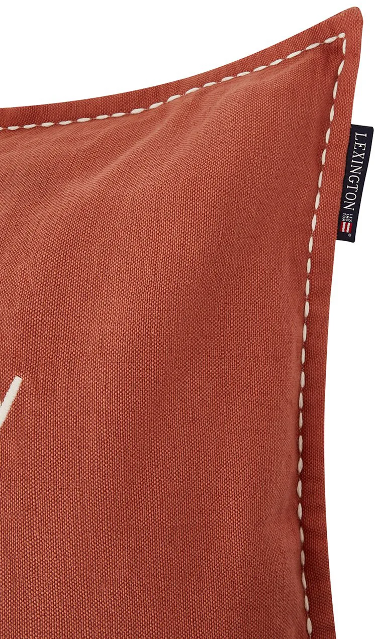 Logo Embroidered by the ocean Kissenbezug 50x50 cm, Coconut Lexington