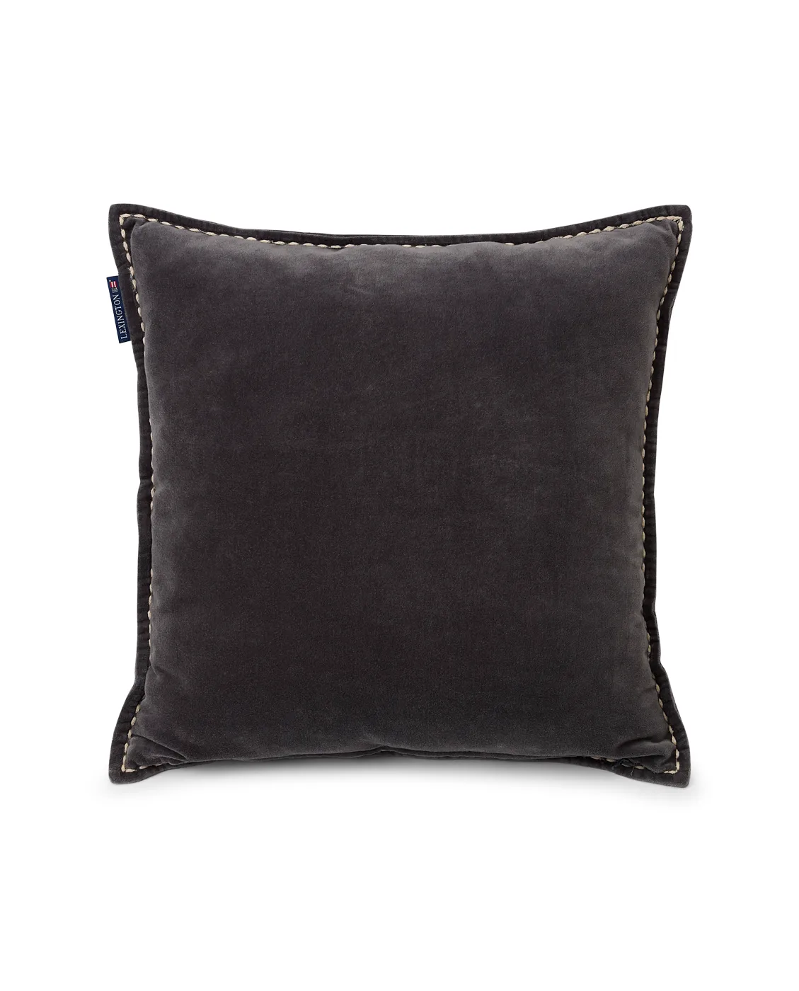 Logo Message Velvet Kissenbezug 50 x 50cm, Gray Lexington