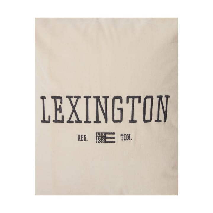 Logo Message Velvet Kissenbezug 50 x 50cm - Light beige - Lexington