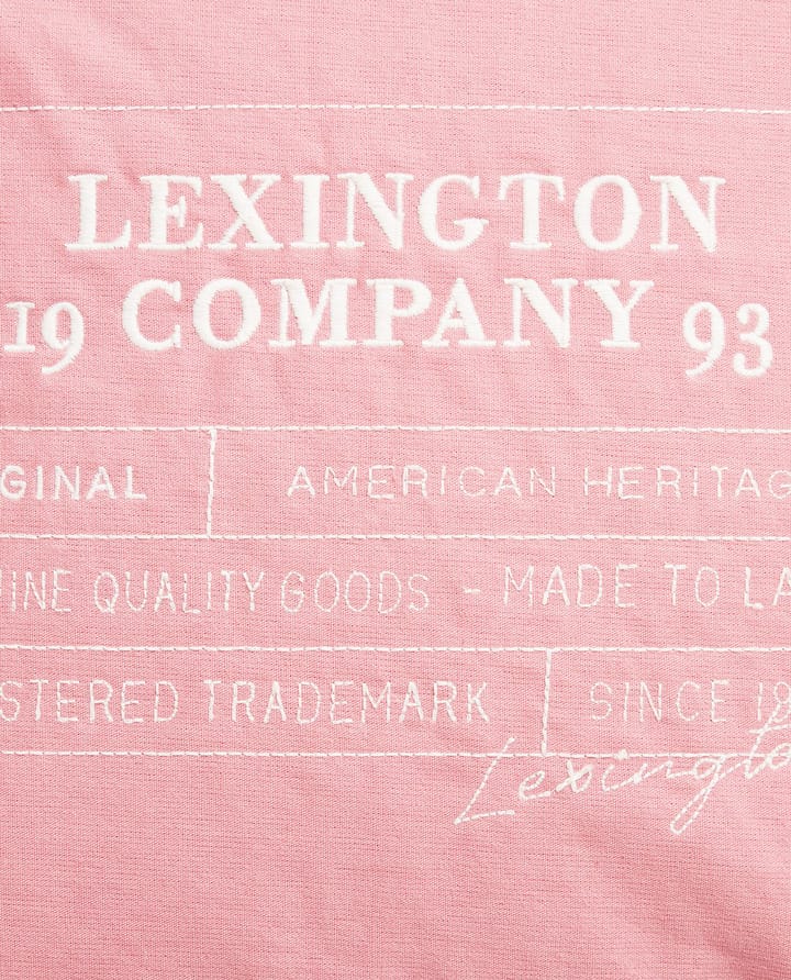 Logo Organic Cotton Canvas Kissenbezug 50x50 cm - Pink - Lexington