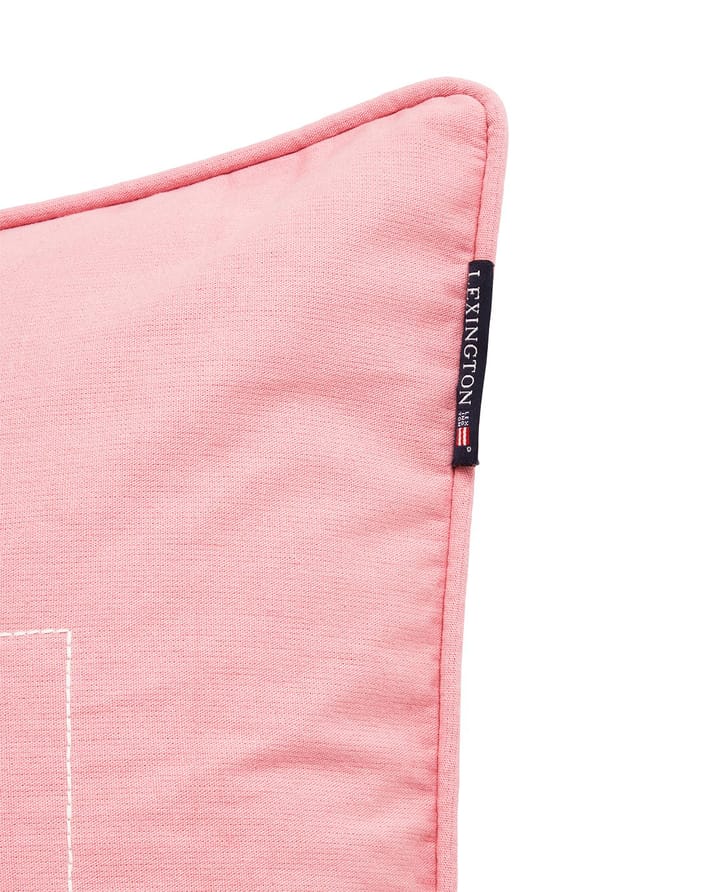 Logo Organic Cotton Canvas Kissenbezug 50x50 cm, Pink Lexington