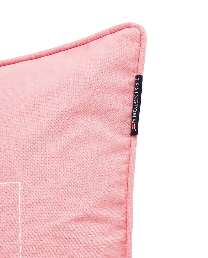 Logo Organic Cotton Canvas Kissenbezug 50x50 cm - Pink - Lexington