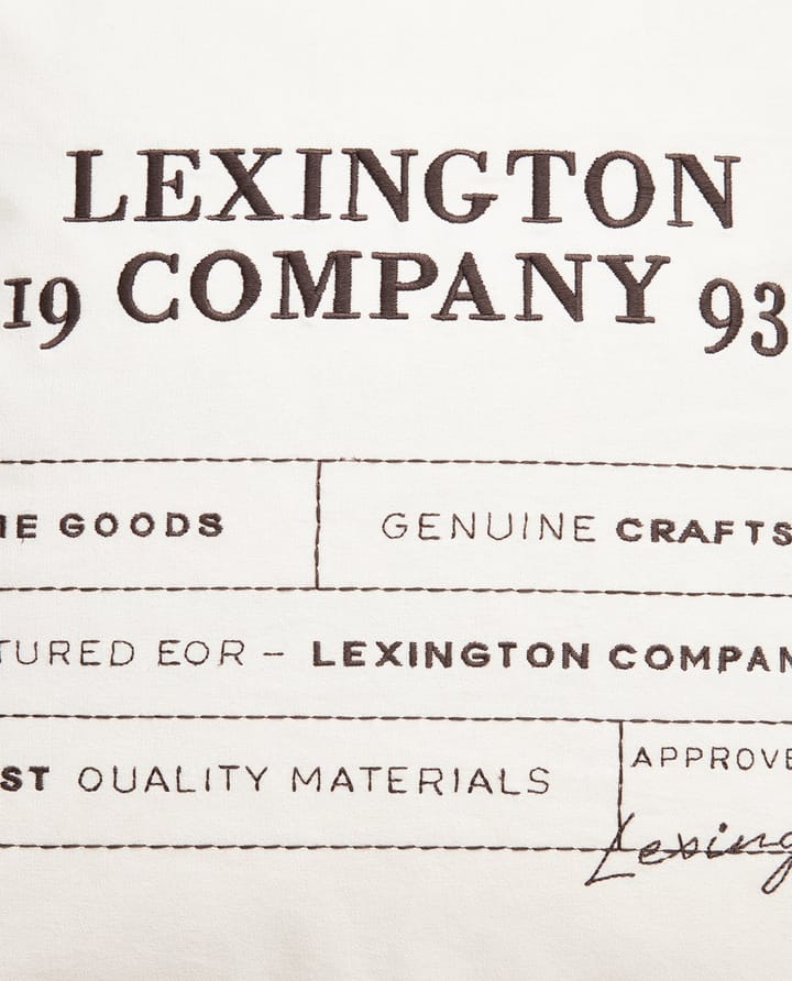 Logo Organic Cotton Canvas Kissenbezug 50x50 cm, White Lexington