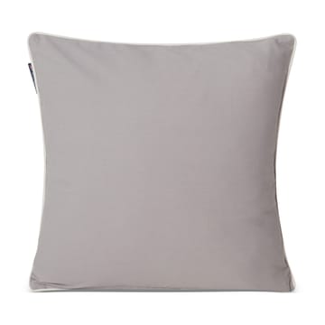 Logo Organic Cotton Twill Kissenbezug 50 x 50cm - Grau-Weiß - Lexington