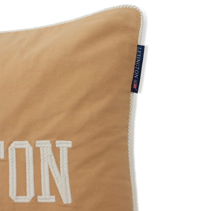 Logo Twill Kissenbezug 50 x 50cm, Oat-White Lexington