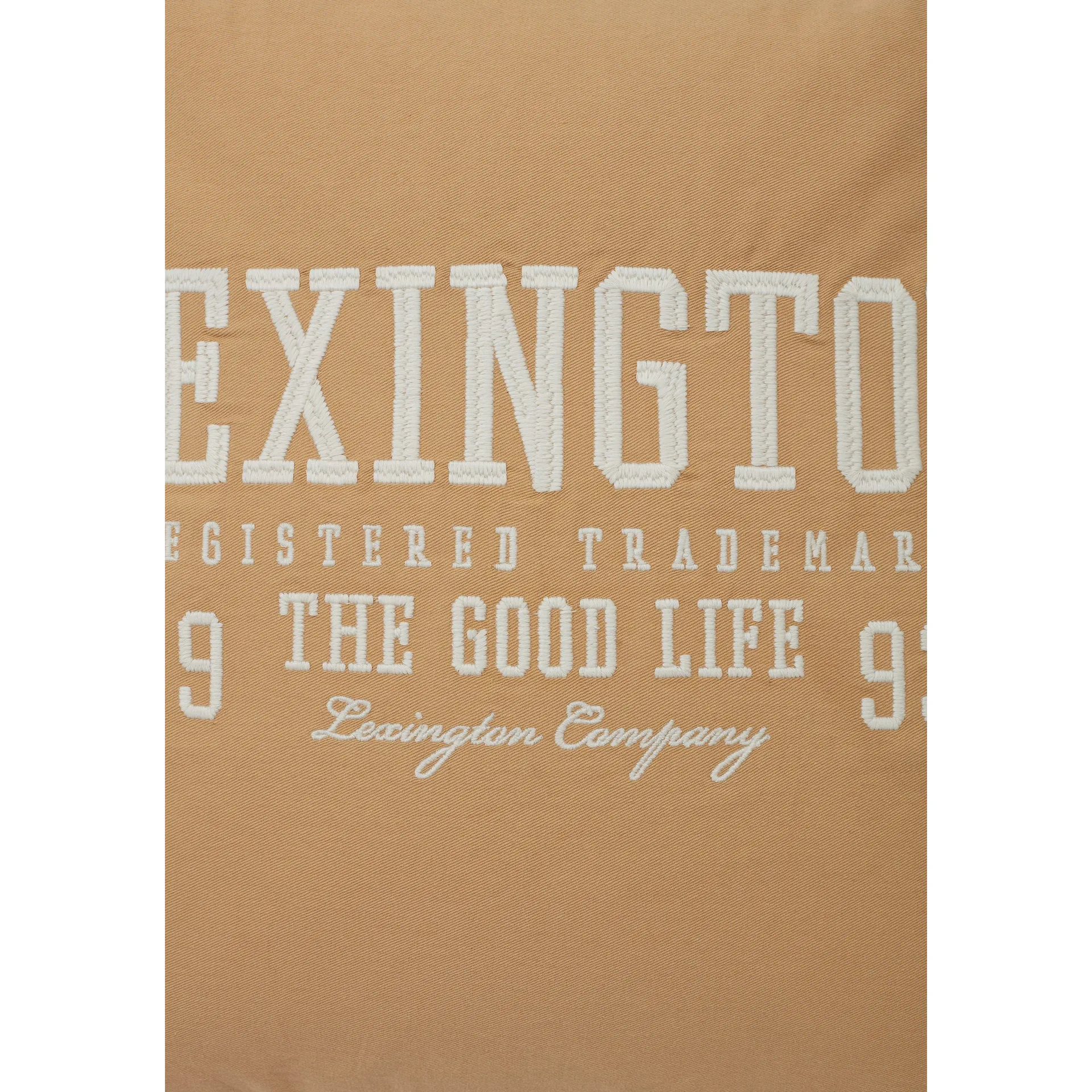 Logo Twill Kissenbezug 50 x 50cm, Oat-White Lexington