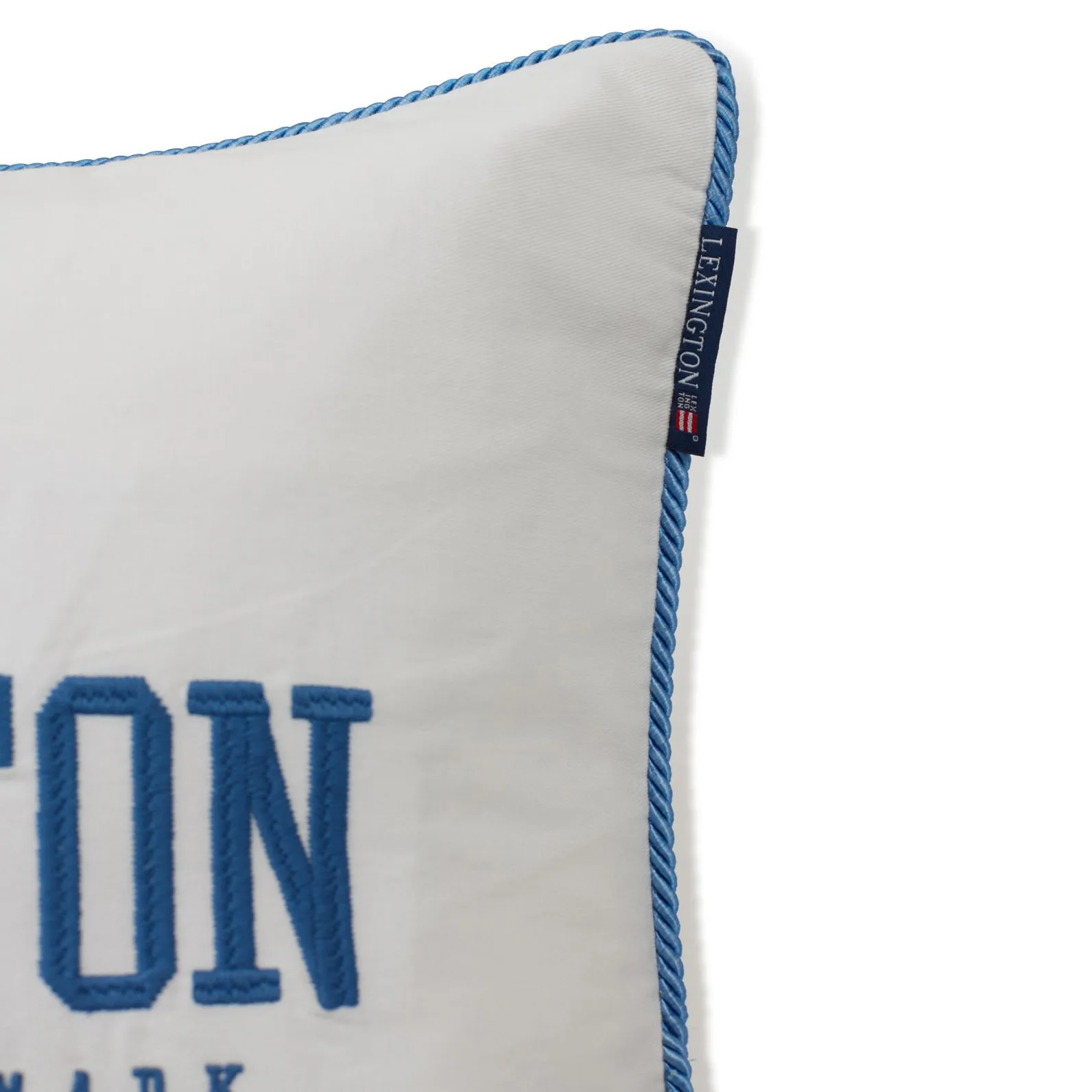 Logo Twill Kissenbezug 50 x 50cm, White-blue Lexington
