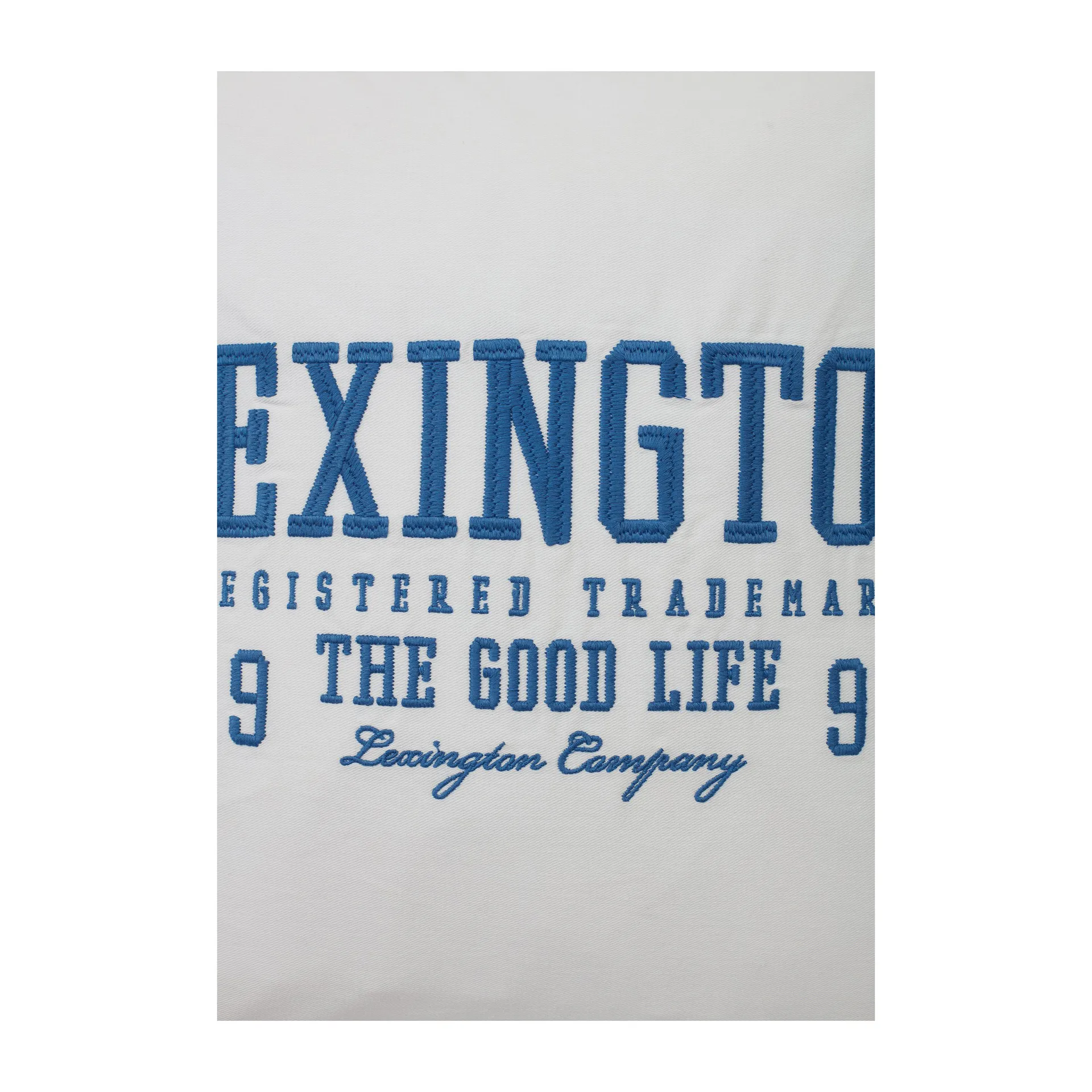 Logo Twill Kissenbezug 50 x 50cm, White-blue Lexington
