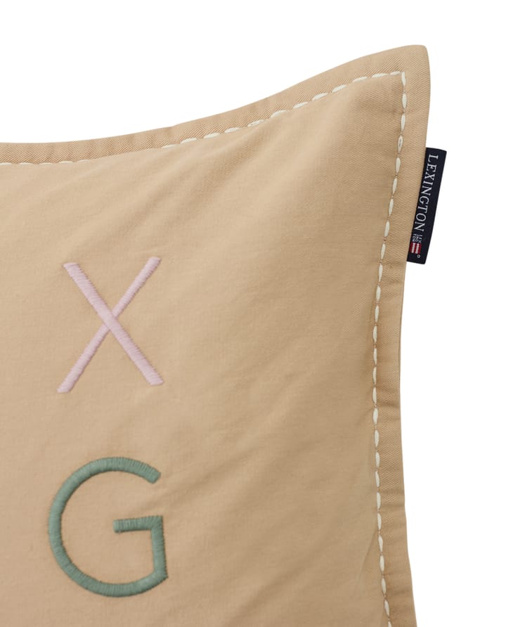 Love Different Organic Cotton Kissenbezug 50 x 50cm, Beige-multi Lexington