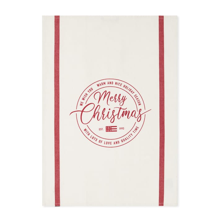Merry Christmas Cotton Twill Geschirrtuch 50 x 70cm - Off white-red - Lexington