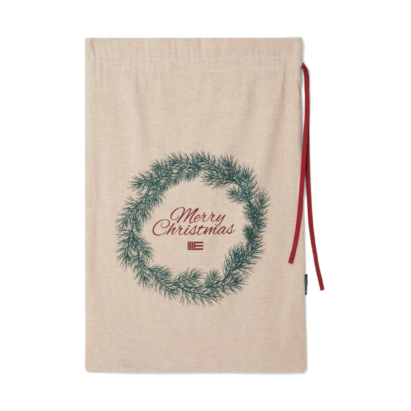 Merry Christmas Jute Cotton Weihnachtsgeschenke-Sack 65 x 95cm, Natural Lexington
