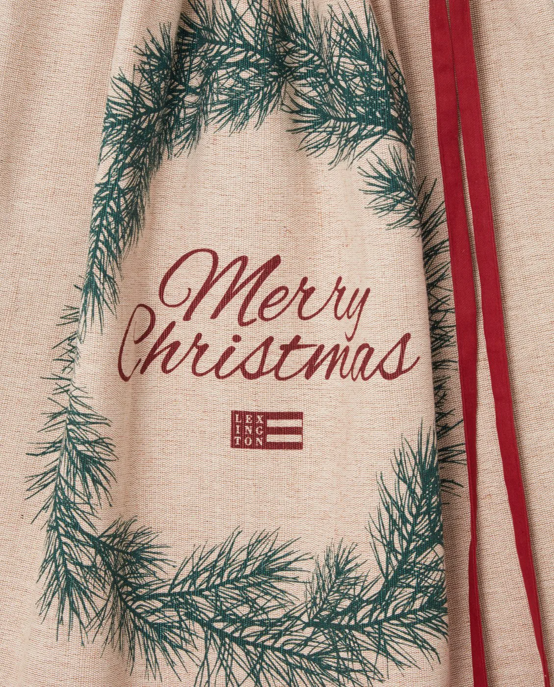 Merry Christmas Jute Cotton Weihnachtsgeschenke-Sack 65 x 95cm, Natural Lexington