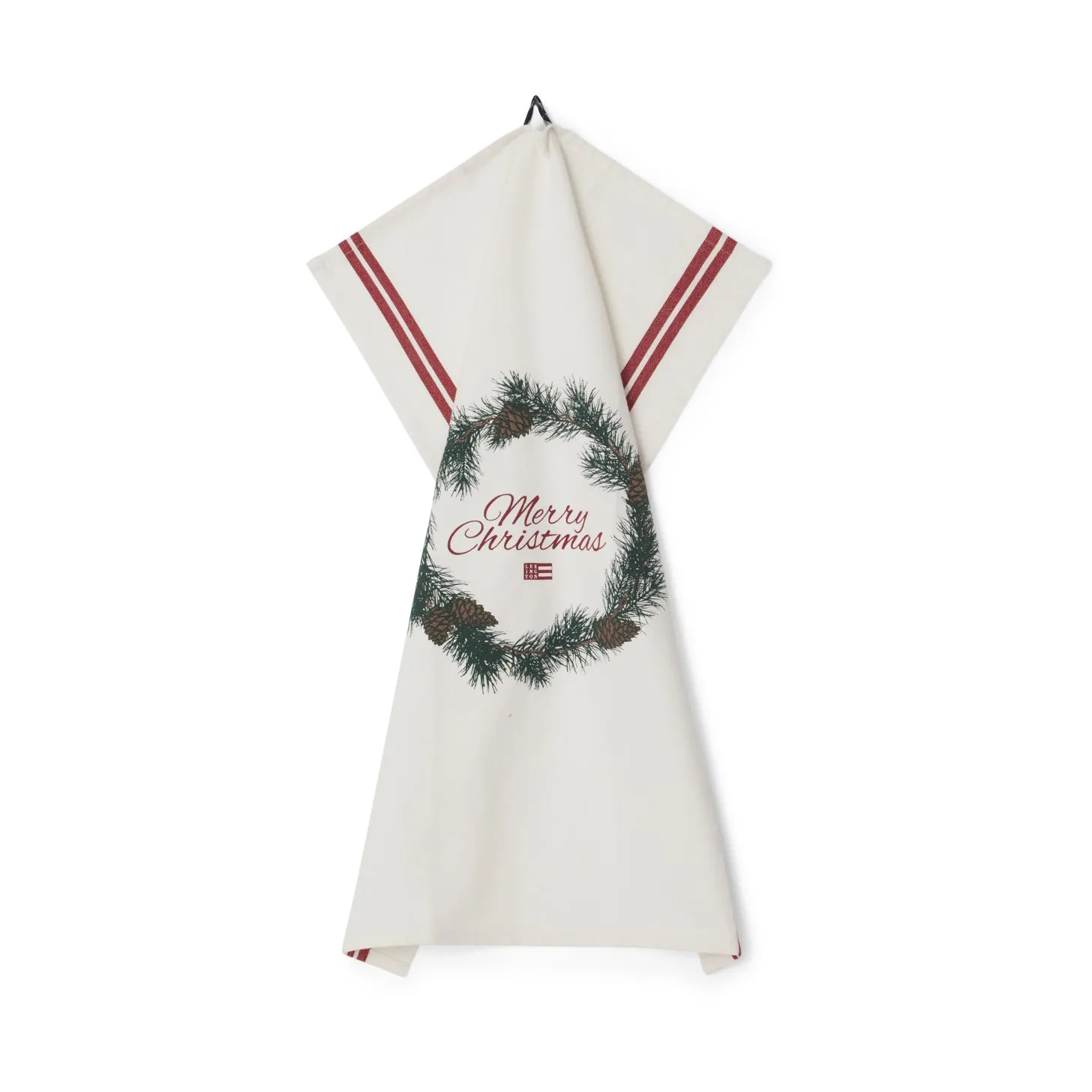 Merry Christmas Org Cotton Geschirrtuch 50 x 70cm, White-red-green Lexington