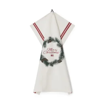 Merry Christmas Org Cotton Geschirrtuch 50 x 70cm - White-red-green - Lexington