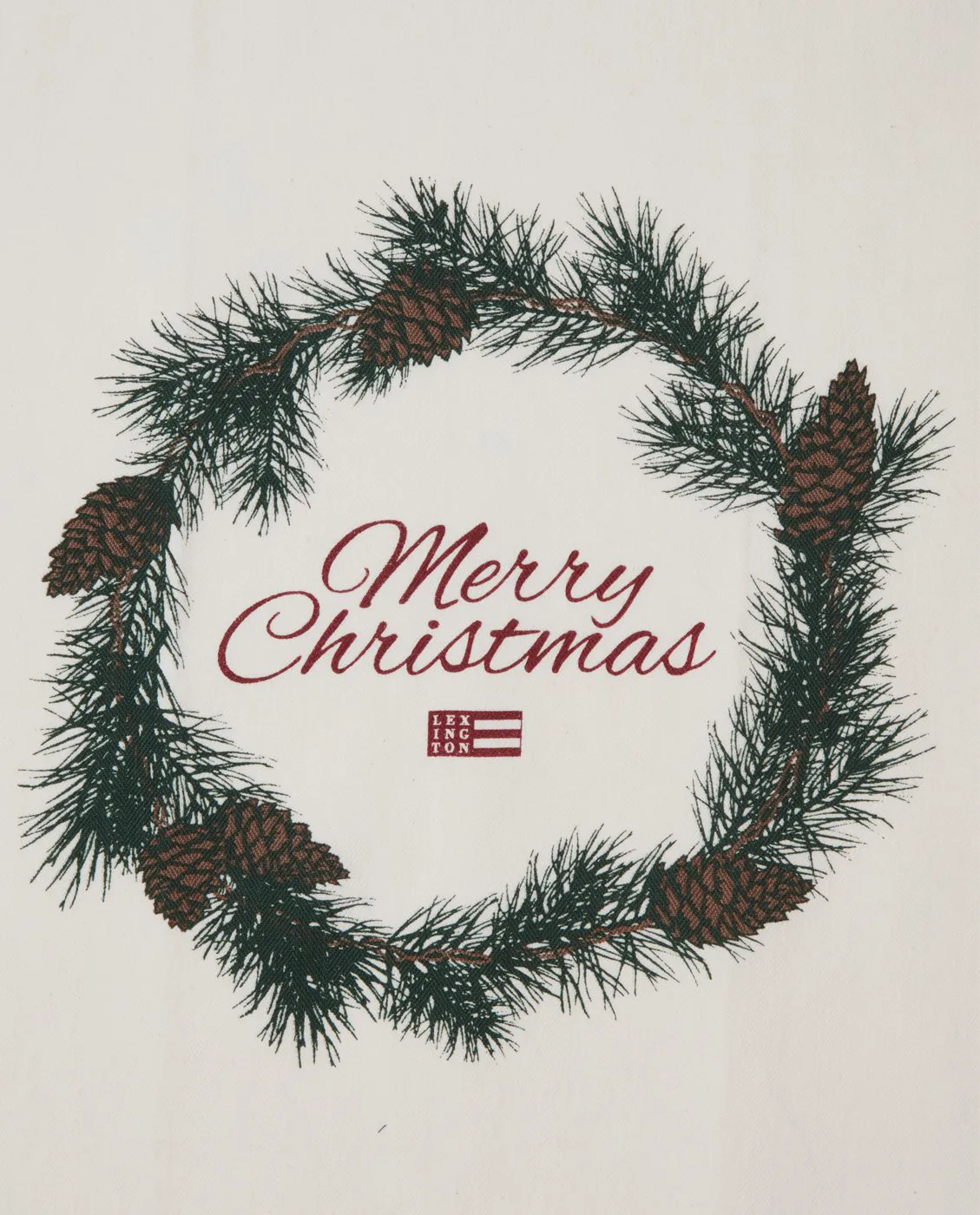 Merry Christmas Org Cotton Geschirrtuch 50 x 70cm, White-red-green Lexington