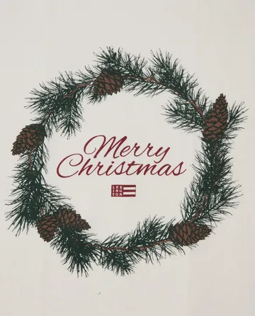 Merry Christmas Org Cotton Geschirrtuch 50 x 70cm - White-red-green - Lexington