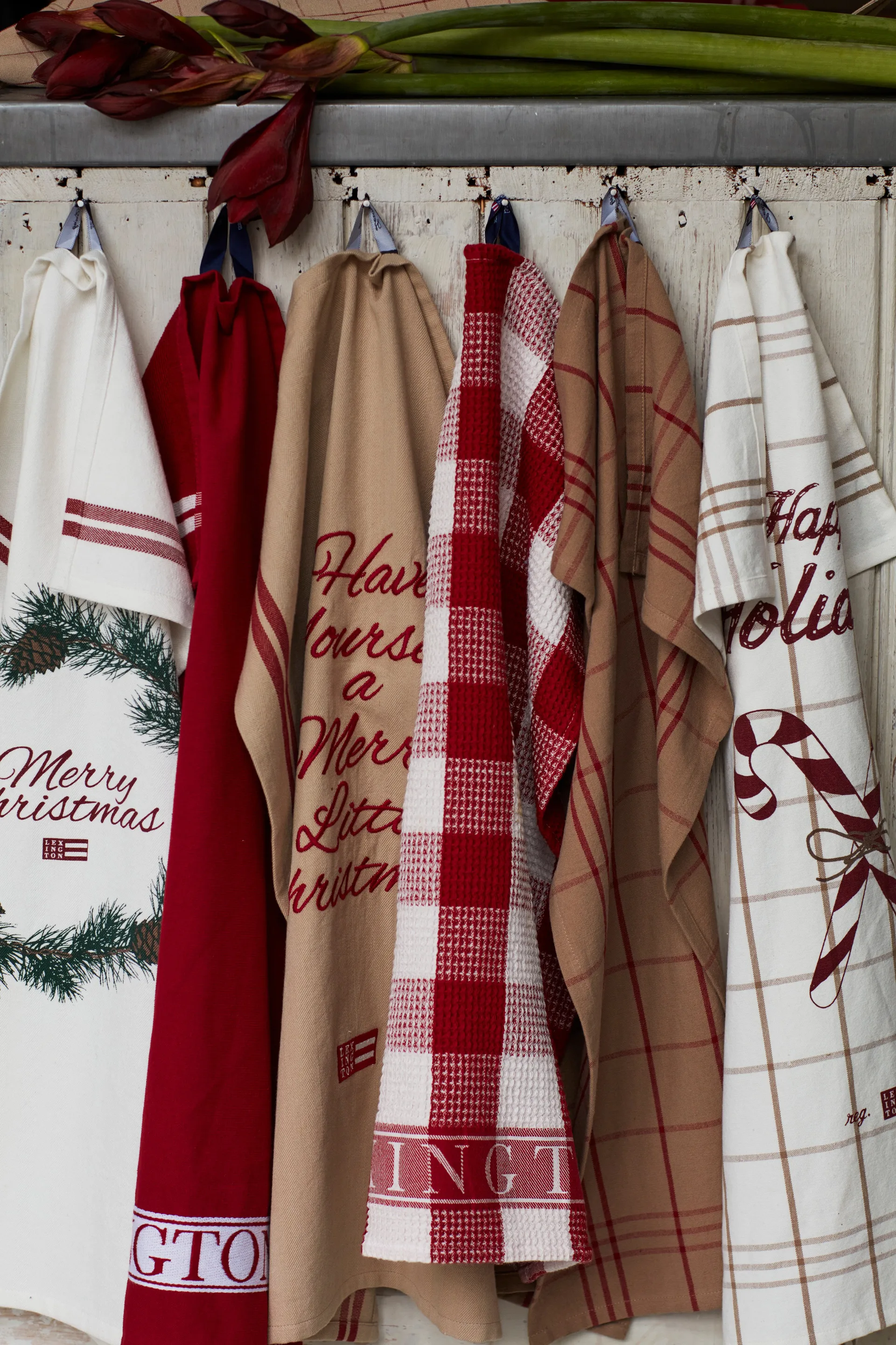 Merry Christmas Org Cotton Geschirrtuch 50 x 70cm, White-red-green Lexington