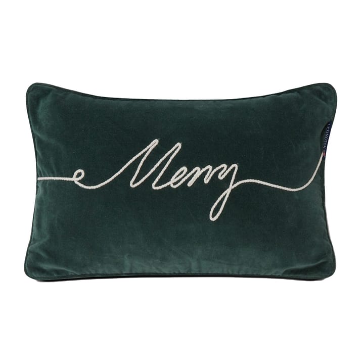 Merry Cotton Velvet Kissen 30 x 50 cm - Green - Lexington