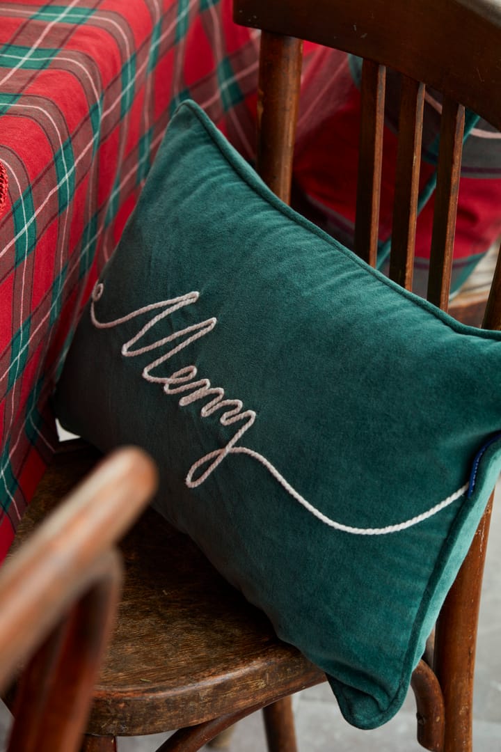 Merry Cotton Velvet Kissen 30 x 50 cm, Green Lexington