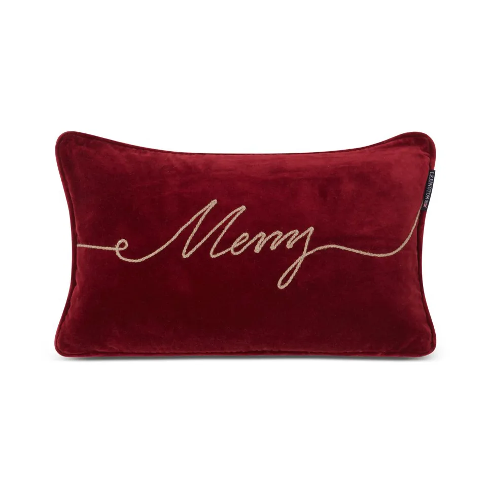 Merry Cotton Velvet Kissen 30 x 50 cm, Red Lexington