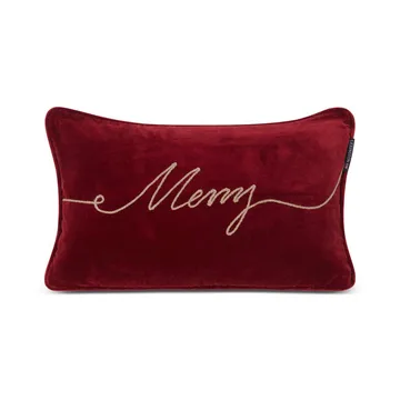 Merry Cotton Velvet Kissen 30 x 50 cm - Red - Lexington