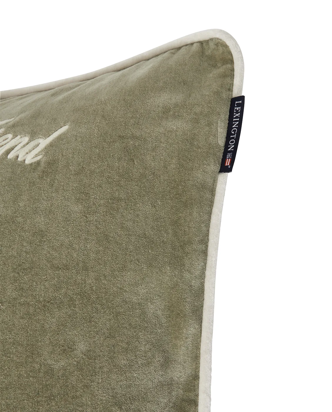 My Best Friend Velvet Kissenbezug 50x50 cm, Olive Lexington