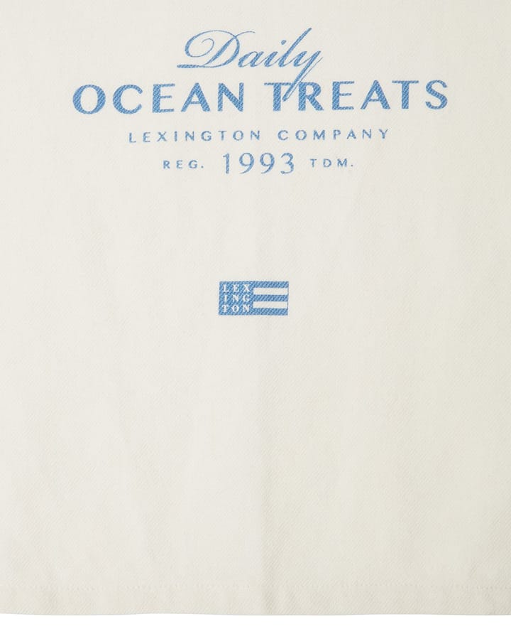 Ocean treats printed Cotton Geschirrtuch 50x70 cm - White - Lexington