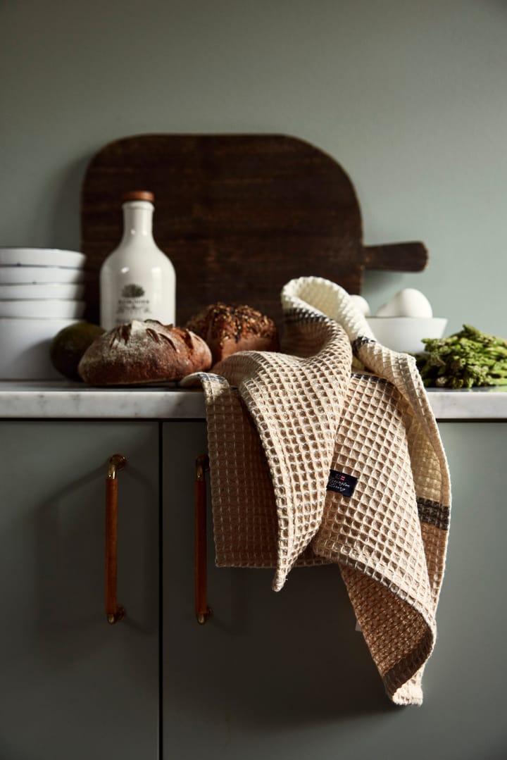 Organic Cotton Waffle Geschirrtuch 50x70 cm, Beige Lexington