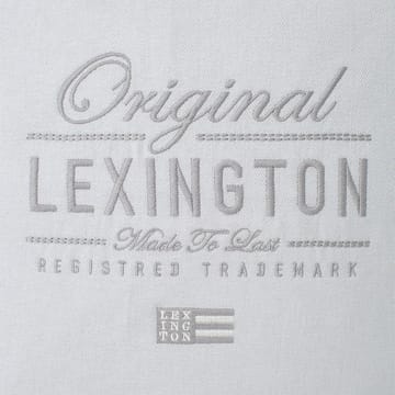 Original Logo Herringbone Kissenbezug 50 x 50cm - Hellgrau-weiß - Lexington