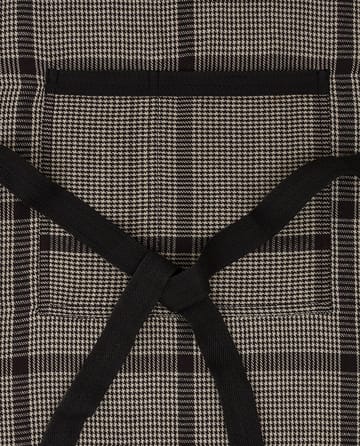 Pepita Check Cotton Linen Schürze - Dark gray-beige - Lexington