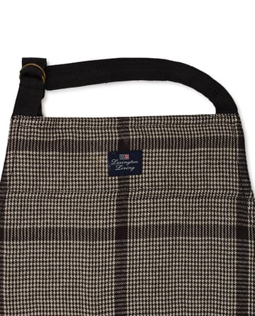 Pepita Check Cotton Linen Schürze - Dark gray-beige - Lexington