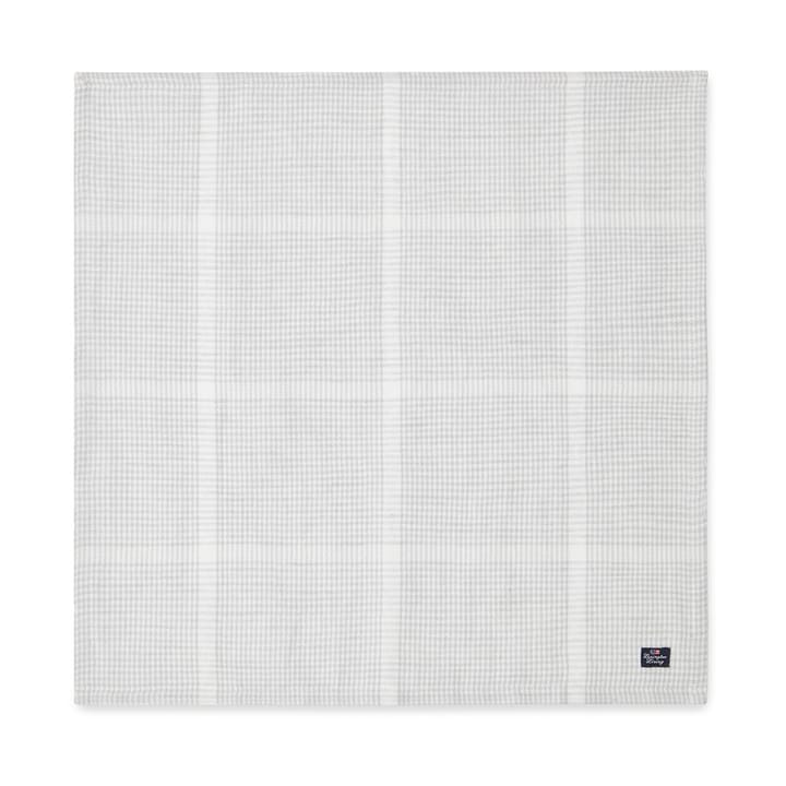 Pepita Check Cotton Linen Stoffserviette 50 x 50cm - White-light gray - Lexington