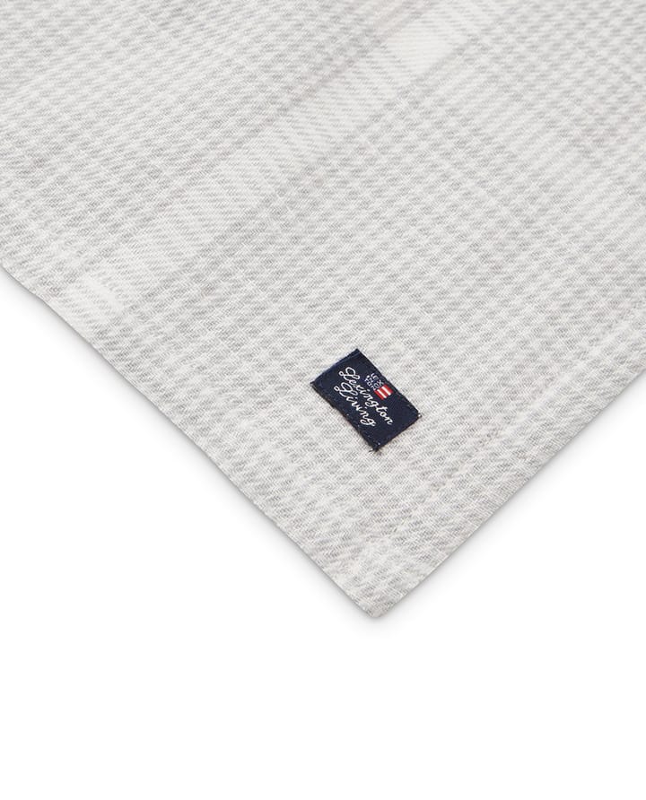 Pepita Check Cotton Linen Stoffserviette 50 x 50cm - White-light gray - Lexington