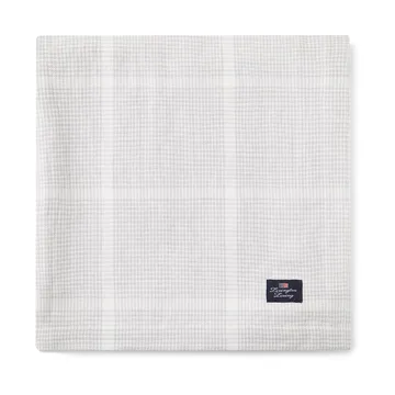 Pepita Check Cotton Linen Tischdecke 150 x 350cm - White-light gray - Lexington