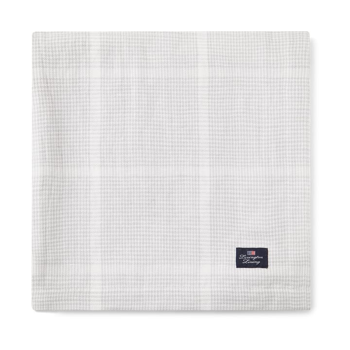 Pepita Check Cotton Linen Tischdecke 180 x 180cm, White-light gray Lexington