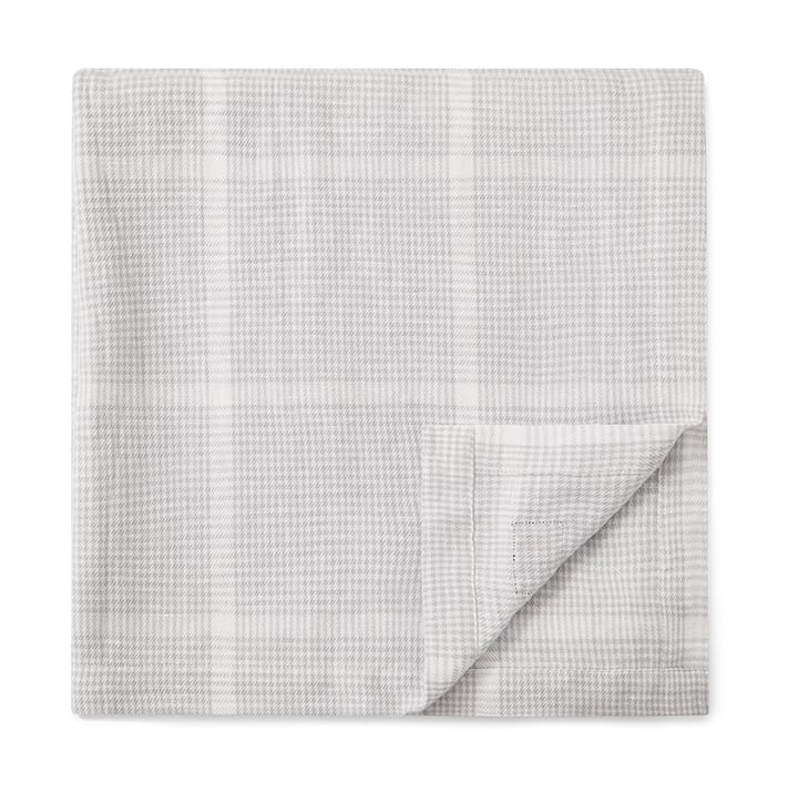 Pepita Check Cotton Linen Tischdecke 180 x 180cm, White-light gray Lexington