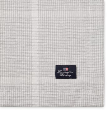 Pepita Check Cotton Linen Tischdecke 180 x 180cm - White-light gray - Lexington