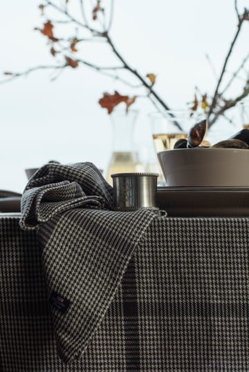 Pepita Check Cotton Linen Tischtuch 150 x 250cm - Dark gray-beige - Lexington