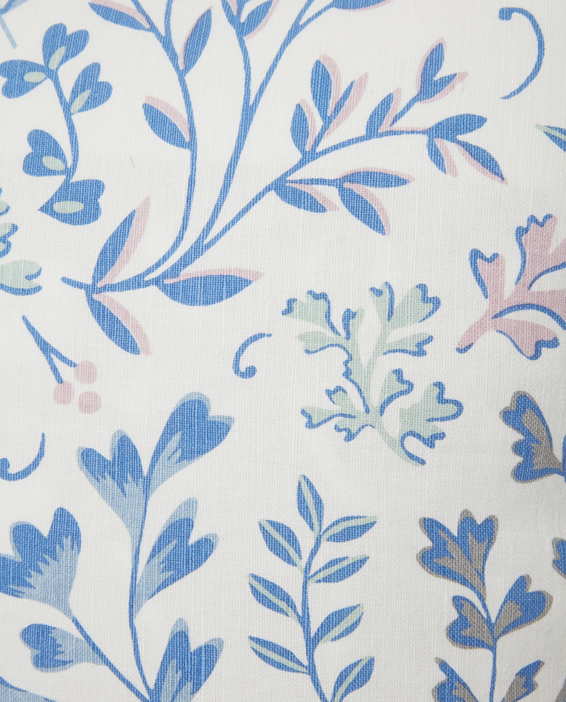 Printed Flowers Kissenbezug 50 x 50cm, Blau Lexington