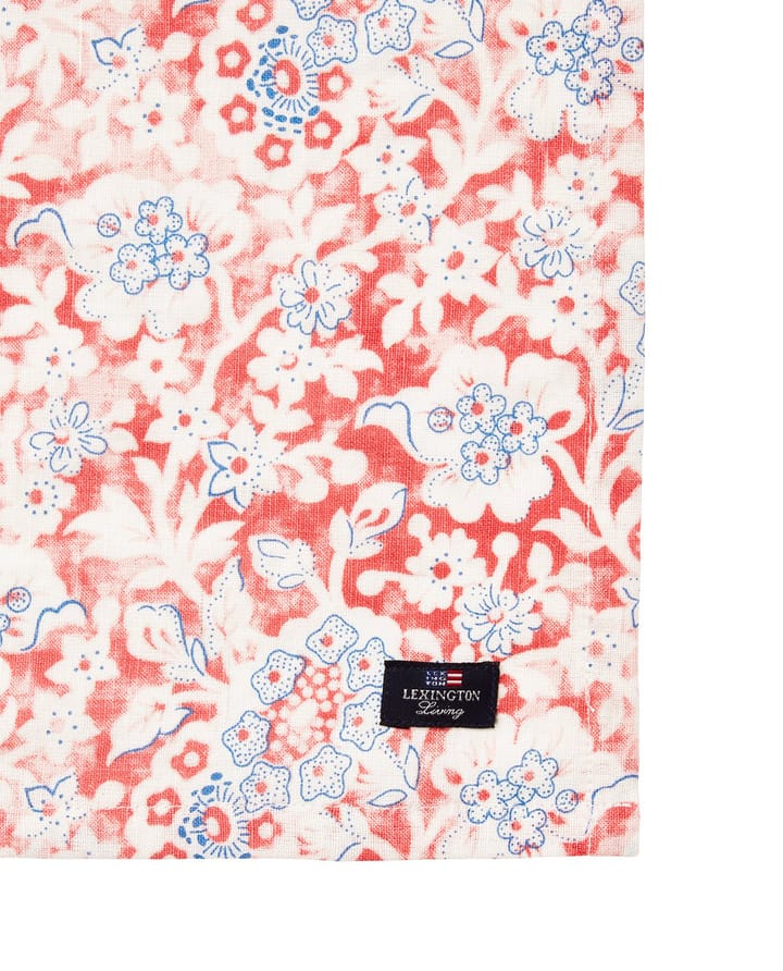 Printed Flowers Recycled Cotton Stoffserviette 50x50 cm - Coral - Lexington