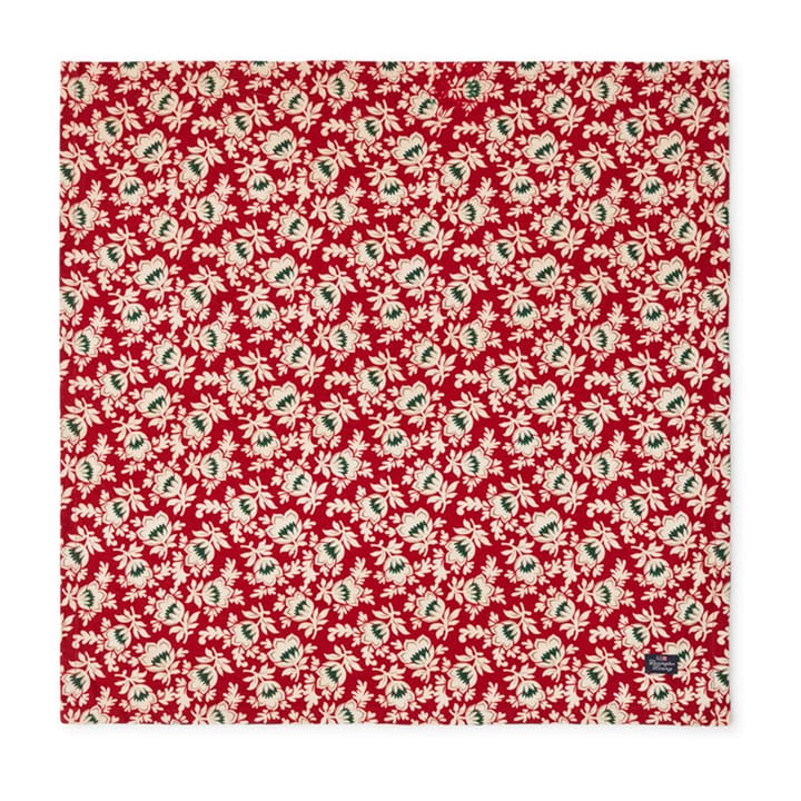 Printed Organic Cotton Twill Serviette 50 x 50cm, Red-beige-green Lexington