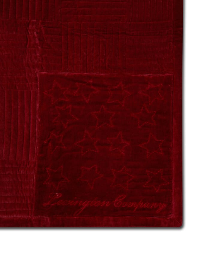 Quilted Cotton Velvet Star Tagesdecke 240 x 260 cm, Red Lexington