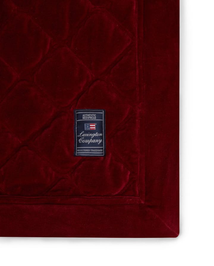 Quilted Organic Cotton Velvet Bettüberwurf 240 x 260cm - Red - Lexington