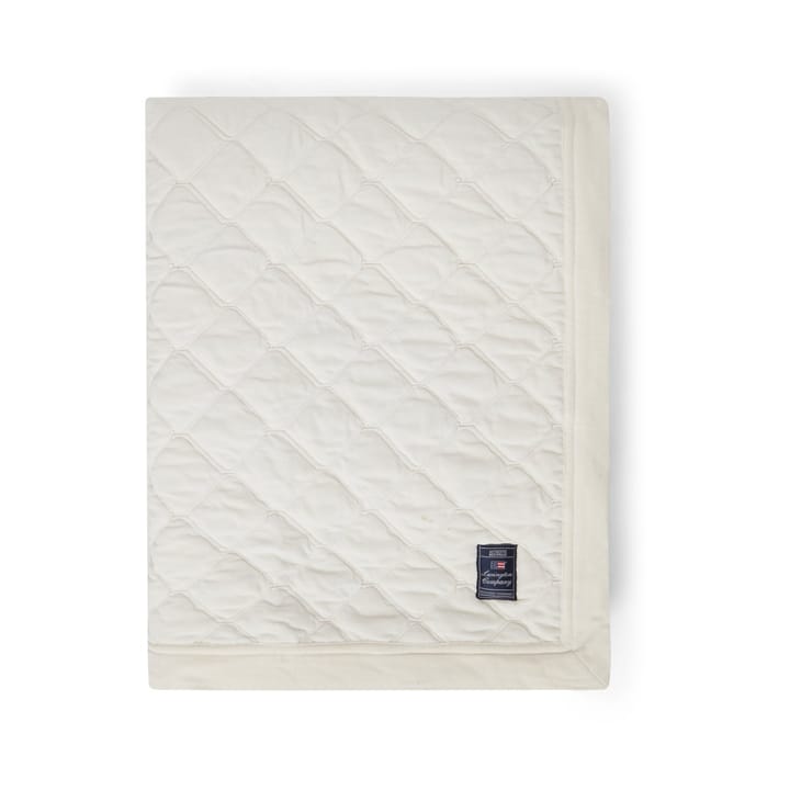 Quilted Organic Cotton Velvet Bettüberwurf 240 x 260cm - Snow white - Lexington