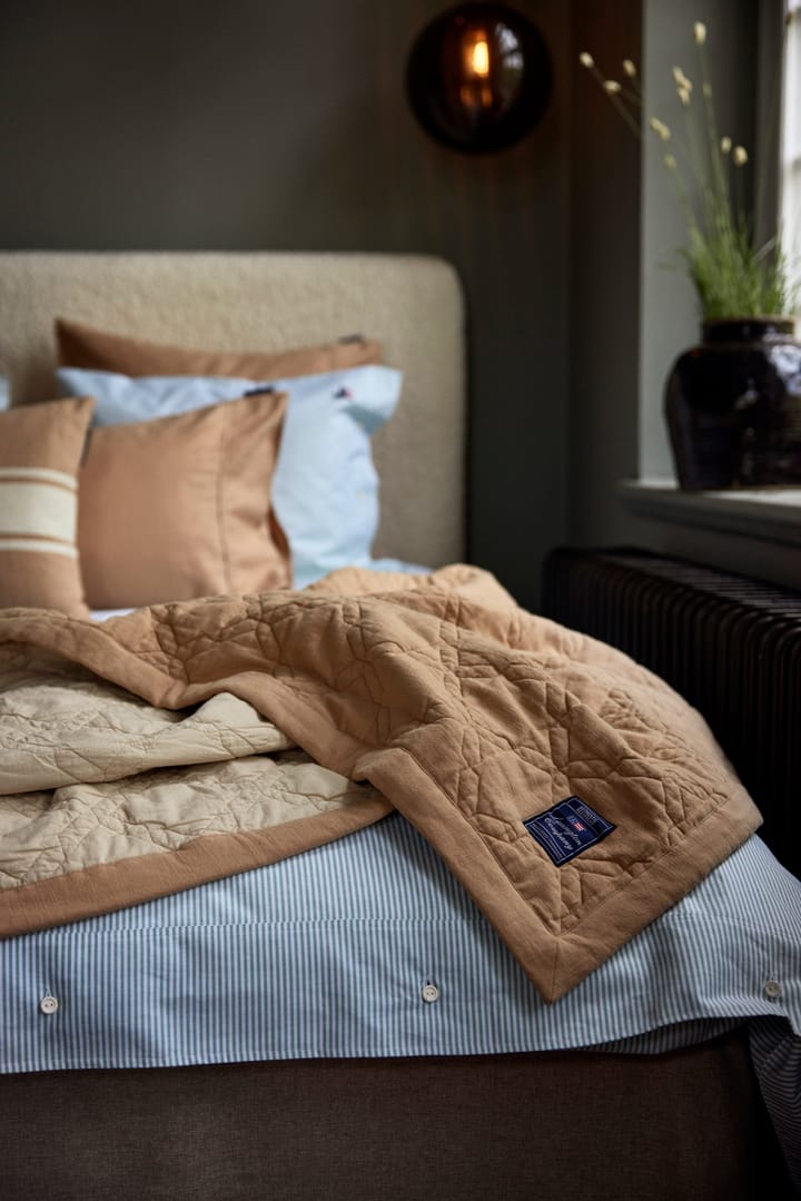 Quilted Recycled Cotton Tagesdecke 260x240 cm, Beige Lexington
